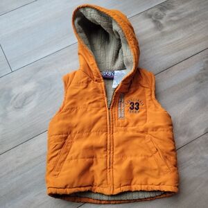 Orange Hooded Kids Vest
